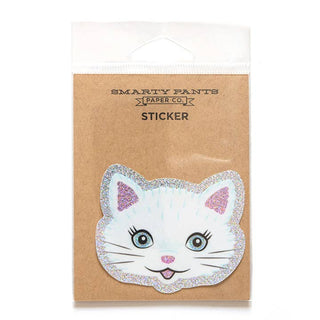 Smarty Pants Paper - Glitter Cat Sticker
