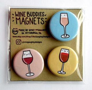 Wine Buddies Magnet - Pack of 3