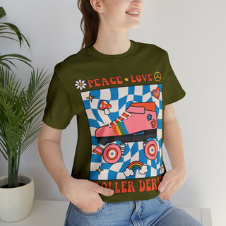 Peace Love Roller Derby T-shirt