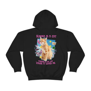 Swiftie Collection: Karma is a Cat Hooded Sweatshirt