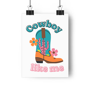 Swiftie Collection: Cowboy Like Me Cowboy Boot Giclée Art Print
