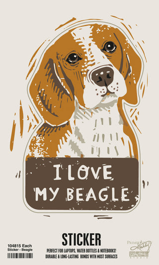 I Love My Beagle Sticker