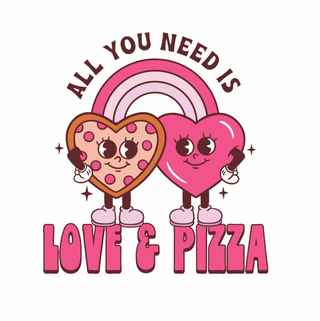 Love & Pizza Sticker