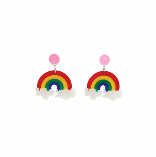 Rainbow Acrylic Earrings