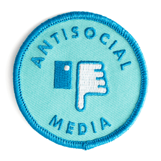 These Are Things - Antisocial Media Embroidered Iron-On Patch