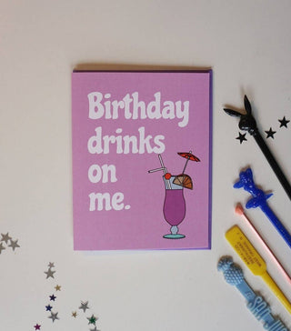 Ash + Chess - Birthday Drinks Card