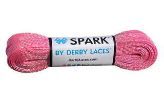 Derby Laces - Pink Cotton Candy 72 Inch (183 Cm) Spark By Derby Laces Metallic Roller Derby Skate Lace