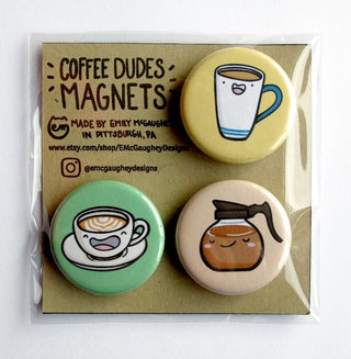 Coffee Dudes Magnet - Pack of 3