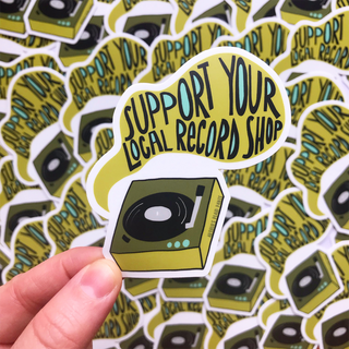 Arthur's Plaid Pants - Support Your Local Record Shop Sticker