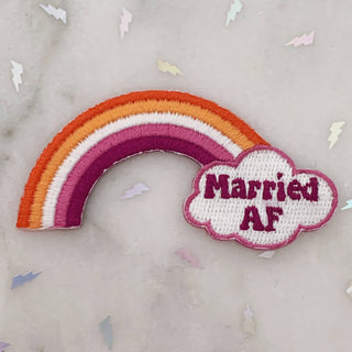 Wildflower + Co. - Lesbian Married AF Rainbow Patch