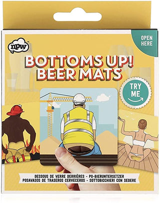 Bottoms Up Novelty Bum Beer Mats
