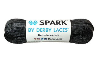 Derby Laces - Black 84 Inch (213 Cm) Spark By Derby Laces Metallic Roller Derby Skate Lace