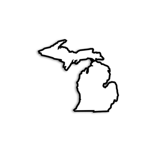 Midwest Supply Co. - White & Black Michigan Sticker