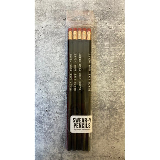 Black Like Your Heart Wooden Pencil Set