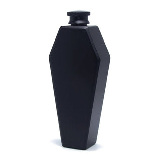 Coffin Flask in Silver or Black | The Apocalypse Drinking Vessel of Choice | Stainless Steel by The Bullish Store