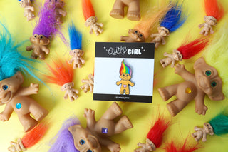 Quirky Pins: Rainbow Troll Enamel Pin