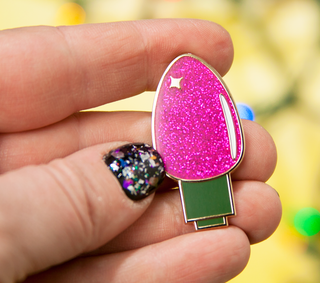 Quirky Pins: Holiday Lightbulb Enamel Pin
