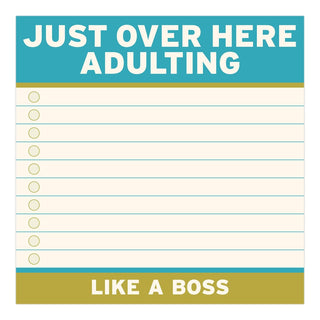 Just Over Here Adulting Sticky Notes Notepad