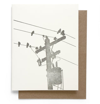 Birds on a Wire Card