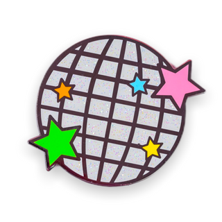 Quirky Pins: Glitter Disco Ball Enamel Pin