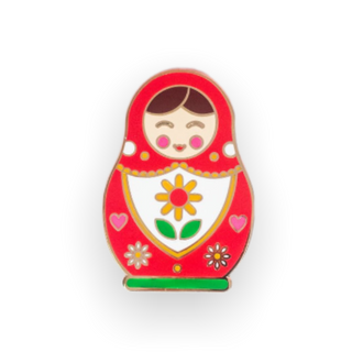 Quirky Pins: Russian Nesting Doll Enamel Pin