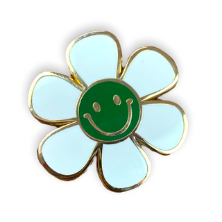 Quirky Pins: Daisy Smiley Enamel Pin