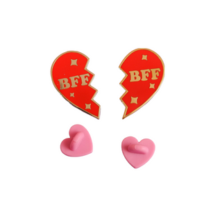 BFF Best Friends Forever Enamel Pin Set