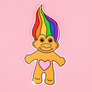 Rainbow Troll 90s 5" Sticker