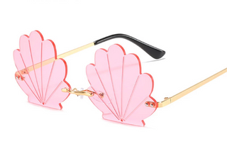 Pink Shell Rimless Sunglasses