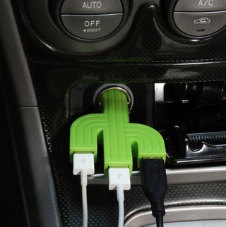 Kikkerland 3 Outlet Cactus USB Car Charger