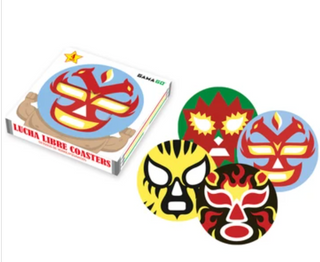 GAMAGO 4 Pack Lucha Libre Coasters