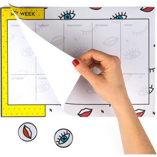 Wink Weekly Planner &  2 Magnets Notepad
