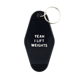 Yeah I Lift Weights Black Keychain