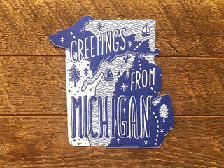 Noteworthy Paper & Press - Michigan State Postcard