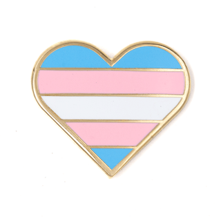 These Are Things - Trans Pride Heart Enamel Pin