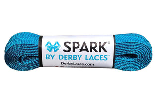 Derby Laces - Pool Blue 96 Inch (244 Cm) Spark By Derby Laces Metallic Roller Derby Skate Lace