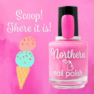 Northern Nail Polish - Scoop! There it is: Nail Polish Pink Cute Toxin-Free Vegan