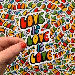 Arthur's Plaid Pants - Love is Love is Love Sticker