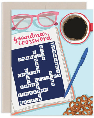 Grandma's Crossword Puzzle Card