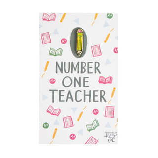 Enamel Pin - Number One Teacher