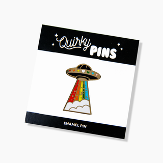 Quirky Pins:UFO Rainbow Enamel Pin